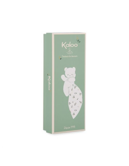 Doudou ours carré douceur feuilles d'amour - kaloo