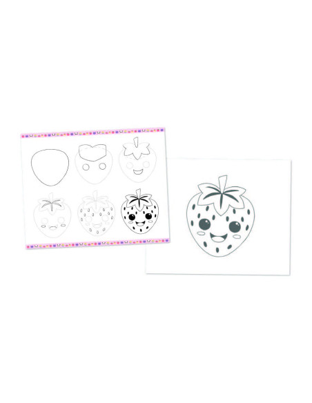 Step by step drawing - 20 modèles kawaii - Janod