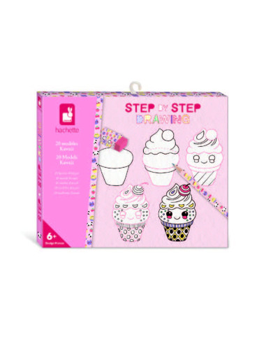 Step by step drawing - 20 modèles kawaii - Janod