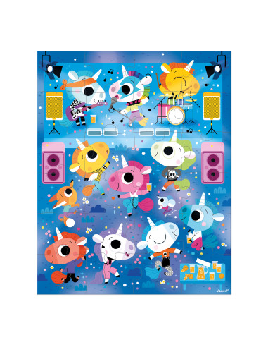 Puzzle concert rock licornes - 24 pcs - Janod