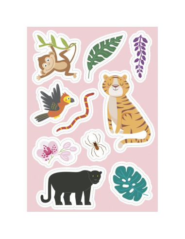 La jungle - Stickers et activités - Sassi