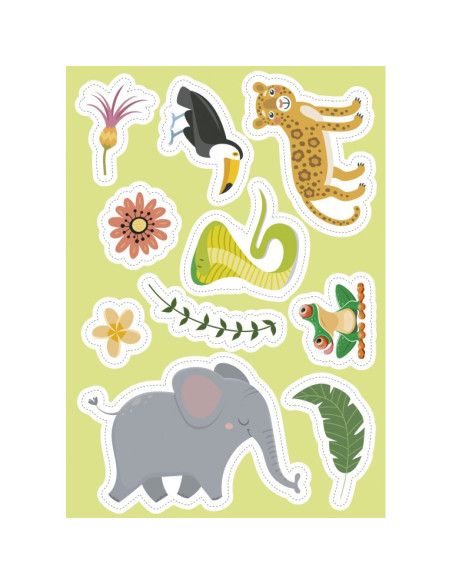 La jungle - Stickers et activités - Sassi