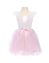 Robe Licorne Dreamy rose et brillant avec coiffe