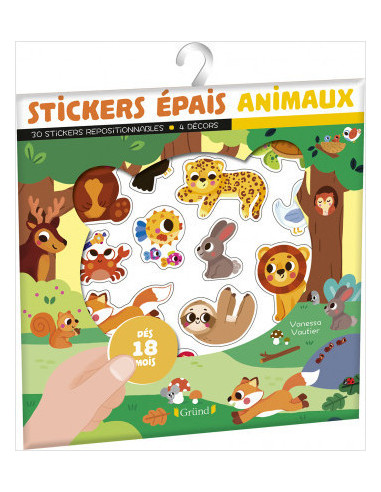 Stickers epais - animaux