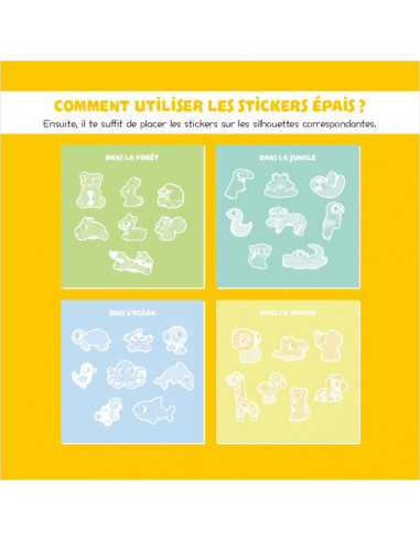 Stickers epais - animaux