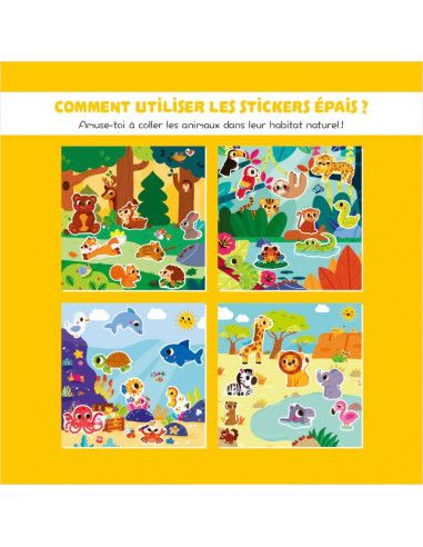 Stickers epais - animaux