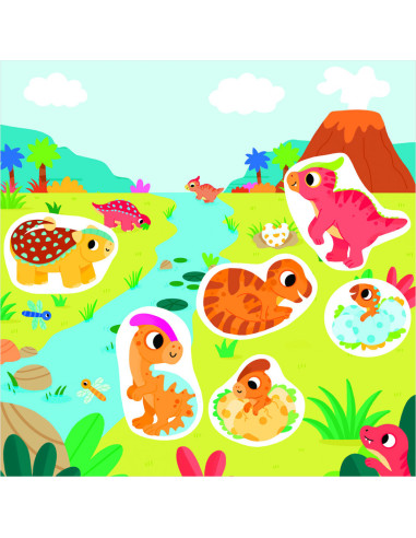 Stickers epais - dinosaures
