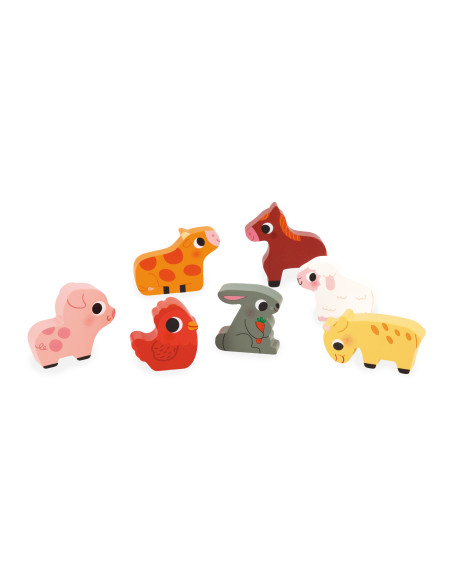 Puzzle chunky - A la ferme - Janod