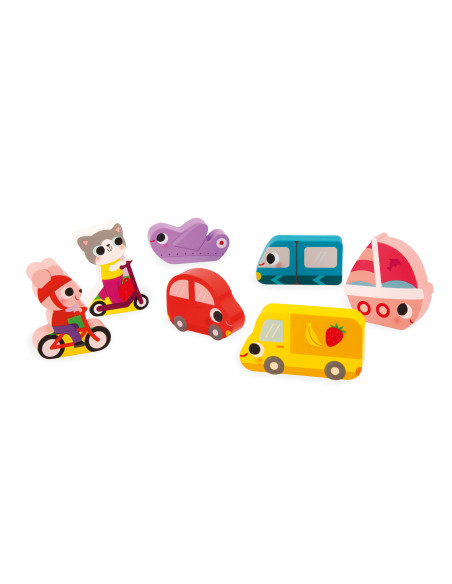 Puzzle chunky - Les véhicules - Janod