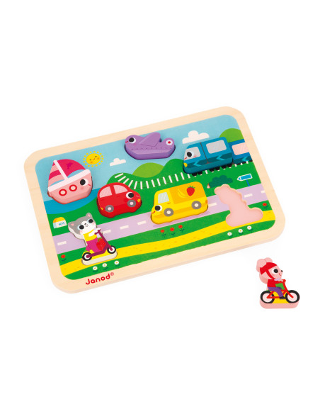 Puzzle chunky - Les véhicules - Janod