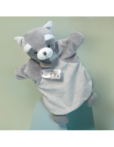 Doudou marionnette - raton laveur