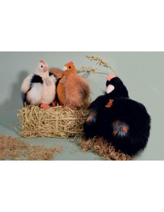 Peluche poule "Poulette" - beige - 20 cm - Histoire d''ours 2