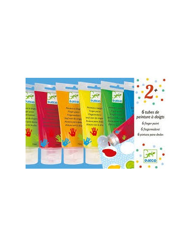 6 tubes de peinture à doigts