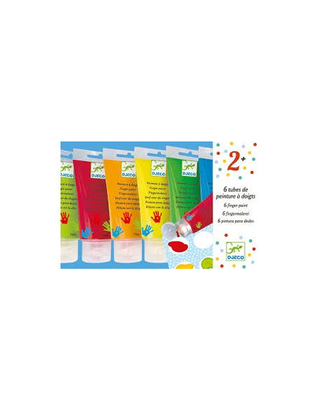 6 tubes de peinture à doigts