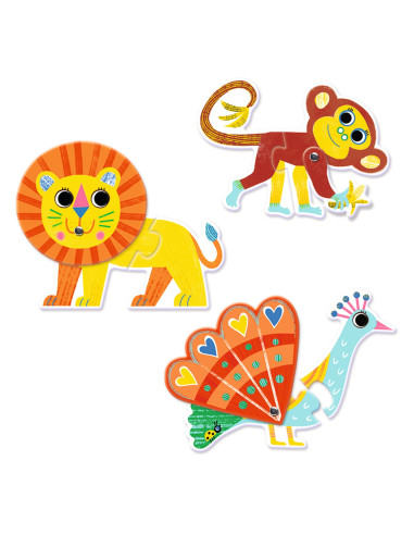 Puzzle duo - articulo animaux - djeco