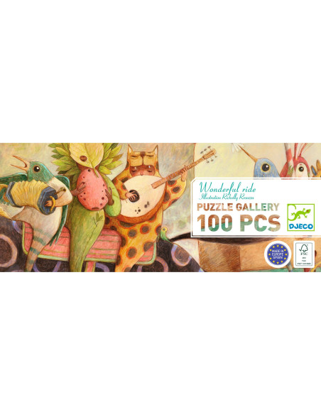 Puzzle gallery - wonderful ride - 100 pcs - djeco
