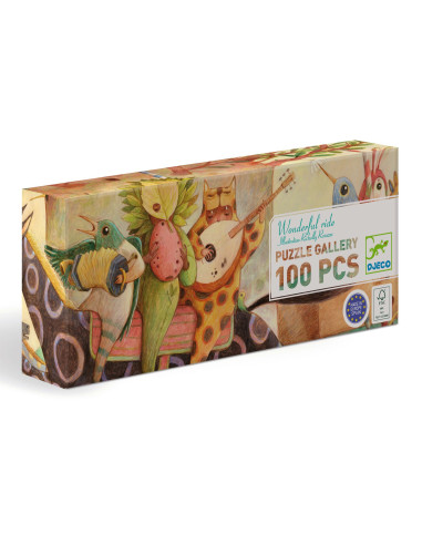 Puzzle gallery - wonderful ride - 100 pcs - djeco
