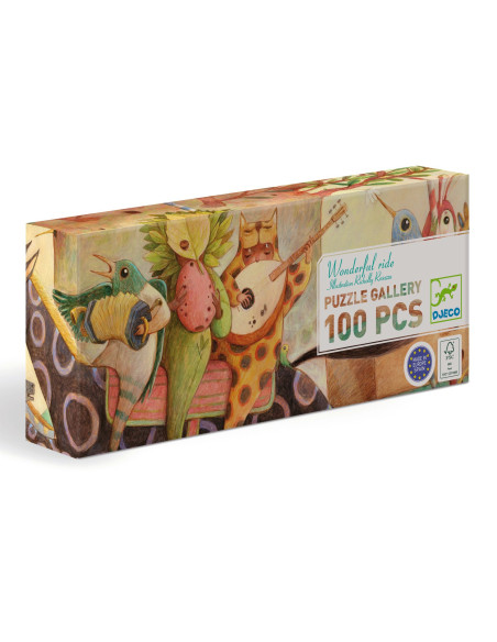 Puzzle gallery - wonderful ride - 100 pcs - djeco