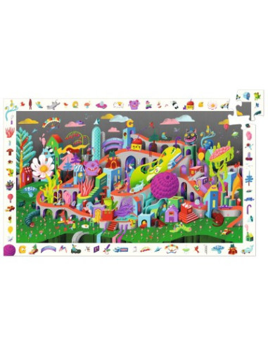 Puzzle observation - crazy town - 200 pcs - djeco