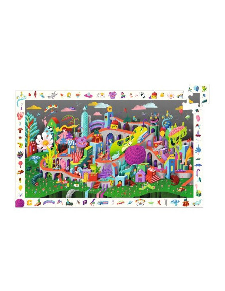 Puzzle observation - crazy town - 200 pcs - djeco