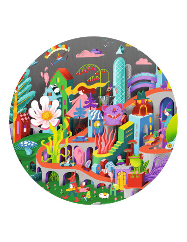 Puzzle observation - crazy town - 200 pcs - djeco