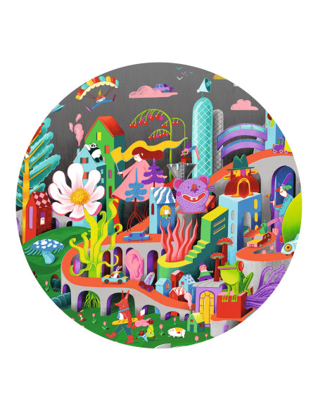 Puzzle observation - crazy town - 200 pcs - djeco