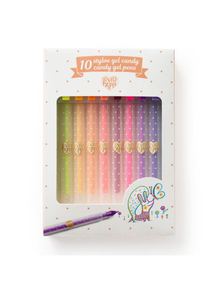10 stylos gel candy - Djeco