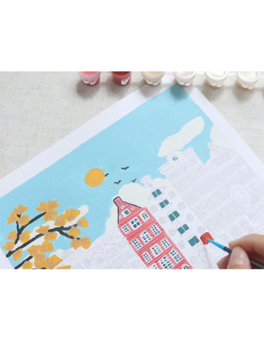 Coffret peinture au numéro - Amsterdam par Nidhi Kachhadiya - La petite épicerie