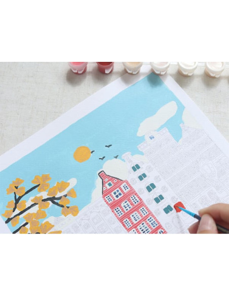 Coffret peinture au numéro - Amsterdam par Nidhi Kachhadiya - La petite épicerie