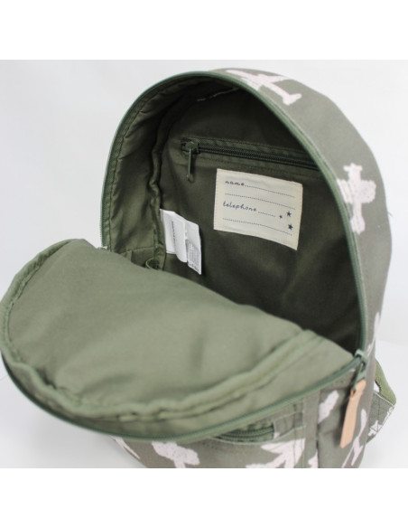 Sac à dos enfant avions kaki