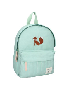 Sac à dos enfant brodé renard vert 2
