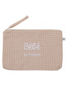 Baby trousse plastifiée carreaux nude