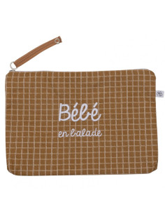Baby trousse plastifiée carreaux caramel