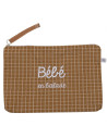 Baby trousse plastifiée carreaux caramel