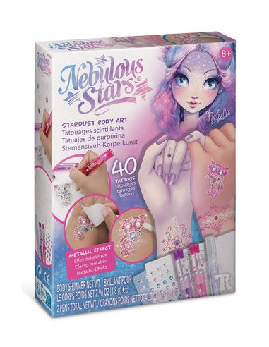 Tatouages et strass autocollants à colorier- Nebulous stars