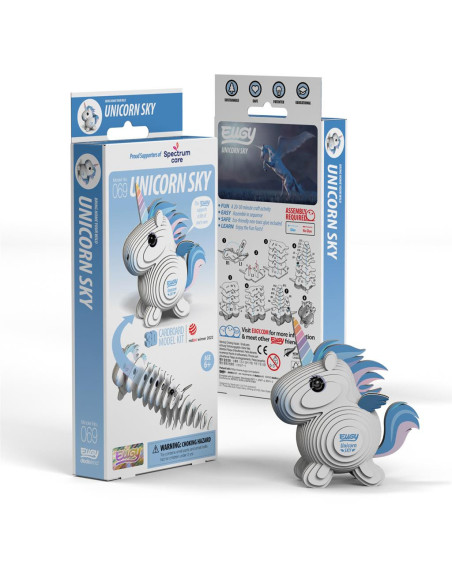 Eugy 3D Licorne Ciel - Puzzle créature magique écologique