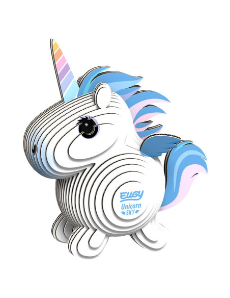 Eugy 3D Licorne Ciel - Puzzle créature magique écologique