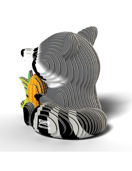 Eugy 3D Raton Laveur - Puzzle animal nocturne écologique