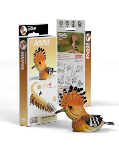 Eugy 3D Huppe - Puzzle oiseau coloré écologique 2