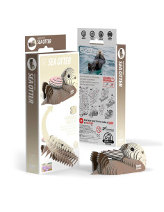 Eugy 3D Loutre de Mer - Puzzle animal marin écologique 2