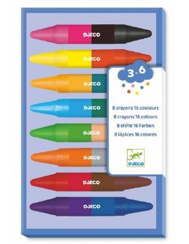 8 crayons doubles côtés