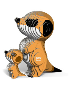Eugy 3D Mangouste - Puzzle animal sauvage écologique