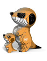 Eugy 3D Mangouste - Puzzle animal sauvage écologique