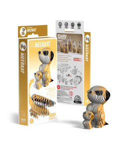 Eugy 3D Mangouste - Puzzle animal sauvage écologique 2
