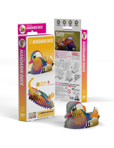 Eugy puzzle 3d - oiseau - canard mandarin 2