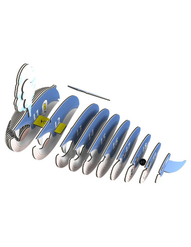 Eugy 3D Baleine Bleue - Puzzle géant écologique