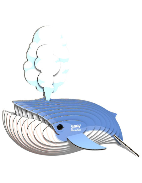 Eugy 3D Baleine Bleue - Puzzle géant écologique