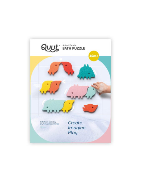 Quut - puzzle de bain - le cortège d'animaux