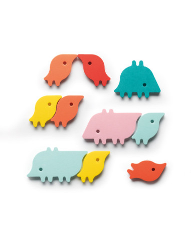 Quut - puzzle de bain - le cortège d'animaux