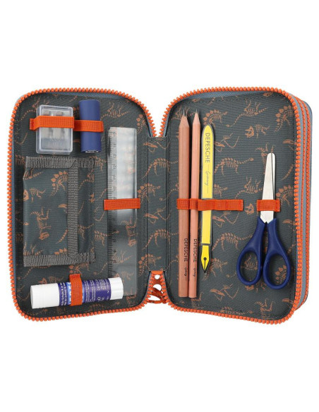 Dino world trousse à crayons 3 compartiments roar